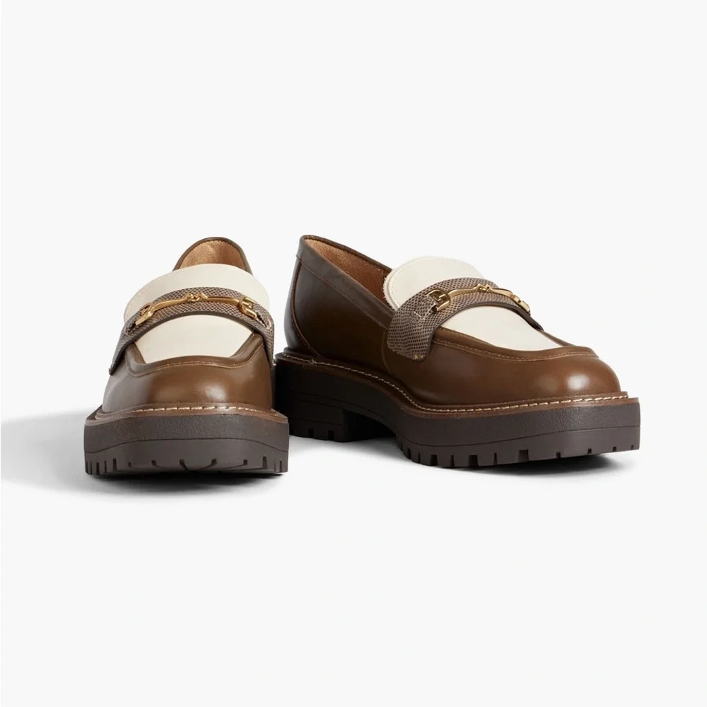 New🌟Sam Edelman -LAURS LUG SOLE LOAFER -Olive Taupe Modern Ivory Cedar